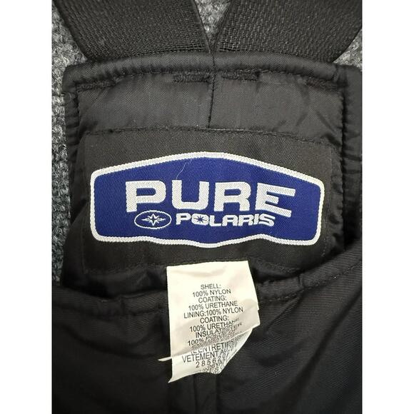 Pure Polaris Black Snow Bib Coveralls Insulated Waterproof Nylon Mens Size G New - Picture 4 of 8